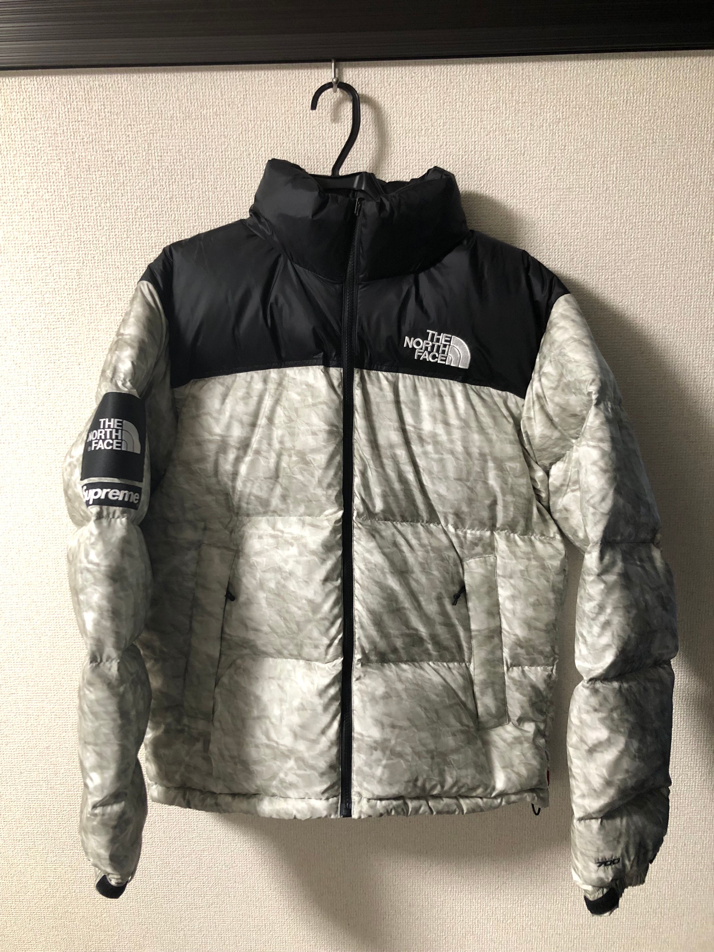 Supreme x The North Face Nuptse Jacket "White Paper Print"