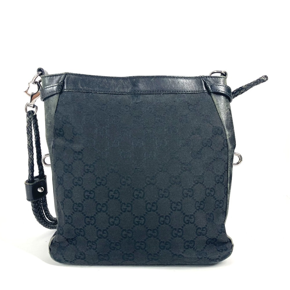 グッチ GUCCI GG ロゴ 109106 カバン 斜め掛け ショルダーバッグ GGキャンバス/レザー ブラック