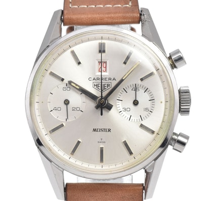 ホイヤー Heuer 3147S ヴィンテージ Dato 45 クロノグラフ デイト 手巻き メンズ 良品 Z#150241