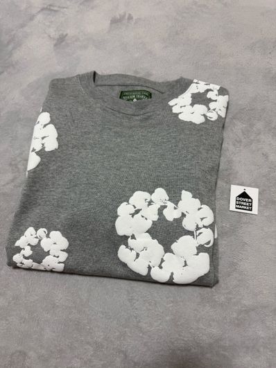 DENIM TEARS Long Sleeve Cotton Wreath Tee "Grey"