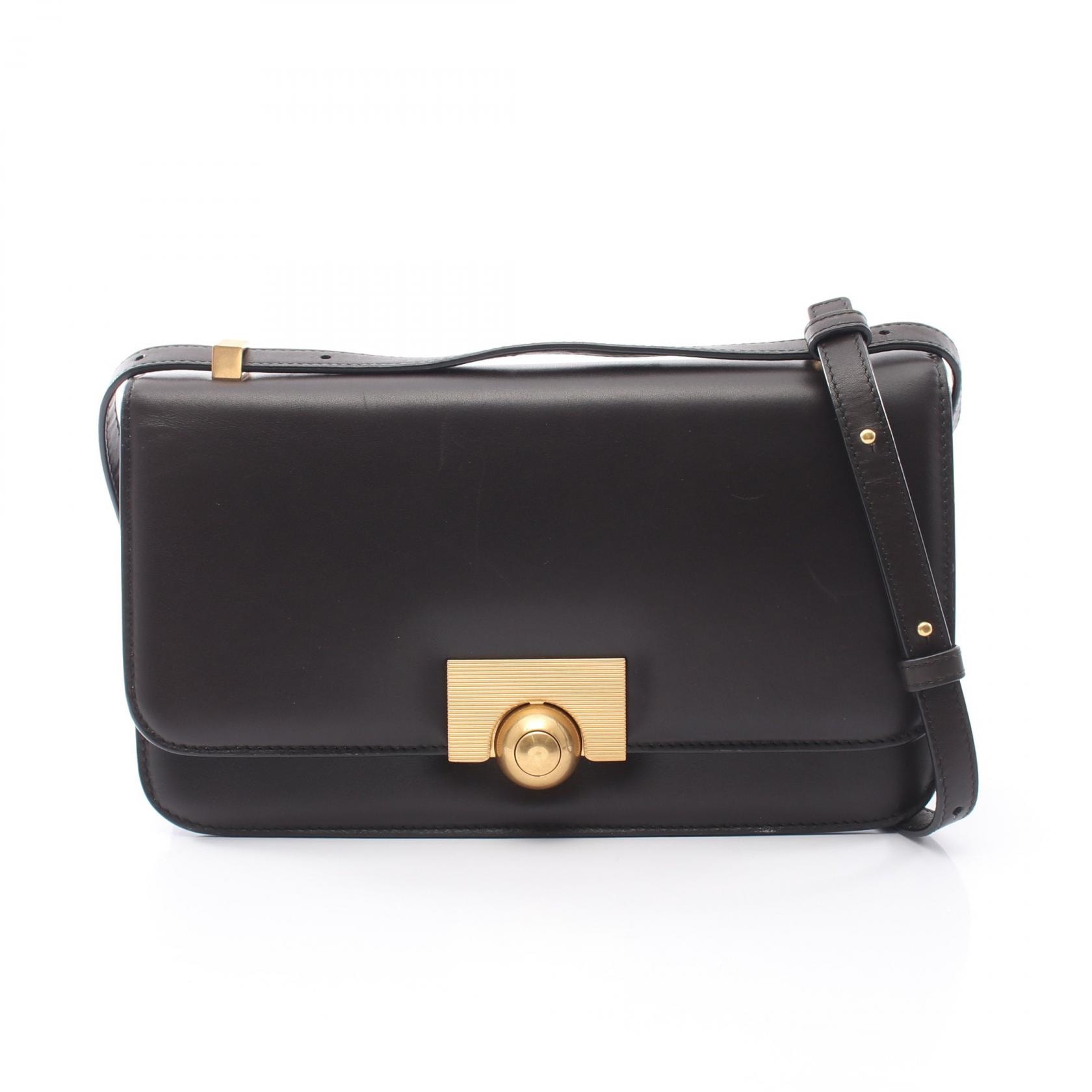 ボッテガヴェネタ BOTTEGA VENETA ザ クラシック ショルダーバッグ バッグ レザー レディース ブラウン系 【中古】