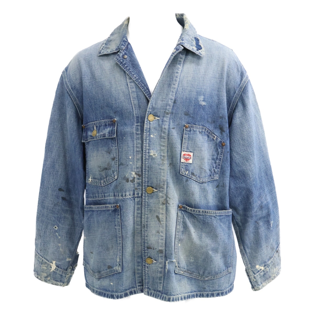 SAINT Mxxxxxx 24SS Coverall Heart Tag "Blue"