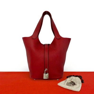 HERMES エルメス ピコタンロック PM トリヨンクレマンス ハンドバッグ レッド
74987