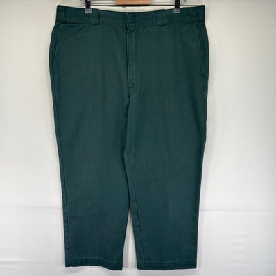 古着 90's/90年代 ディッキーズ Dickies USA製 パンツ 874 ワーク チノパン スラックス タロンジップ W40 L29 グリーン系 メンズ