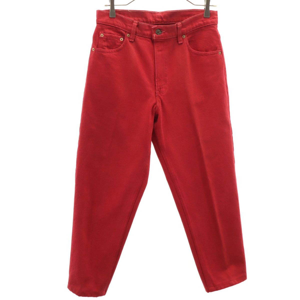 Levi's リーバイス 90s USA製 550 オールド カラー デニムパンツ W30 赤 ジーパン