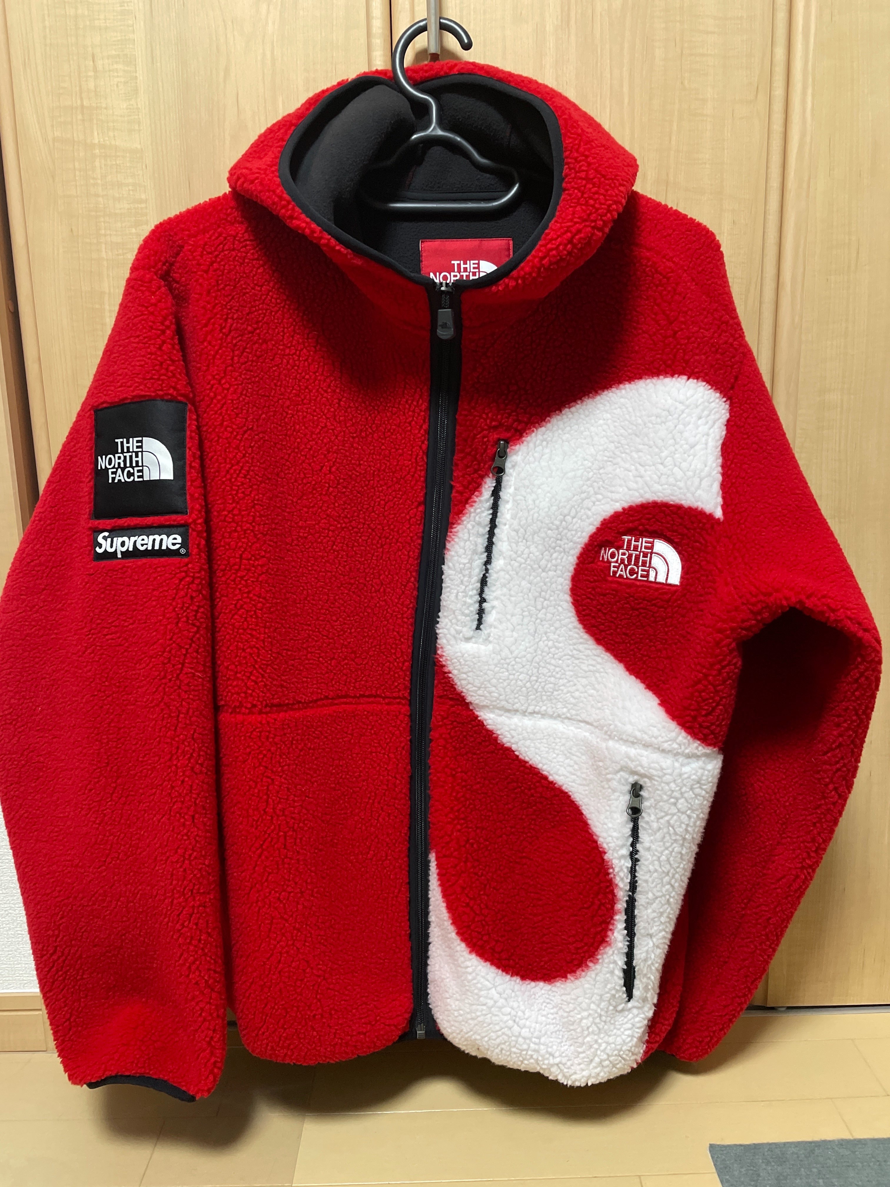 Supreme x The North Face S Logo Hooded Fleece Jacket "Red"