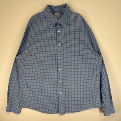 古着 ブルックスブラザーズ Brooks Brothers 長袖シャツ チェック 胸ポケ 1818 REGENT L ブルー系 マルチカラー メンズ
