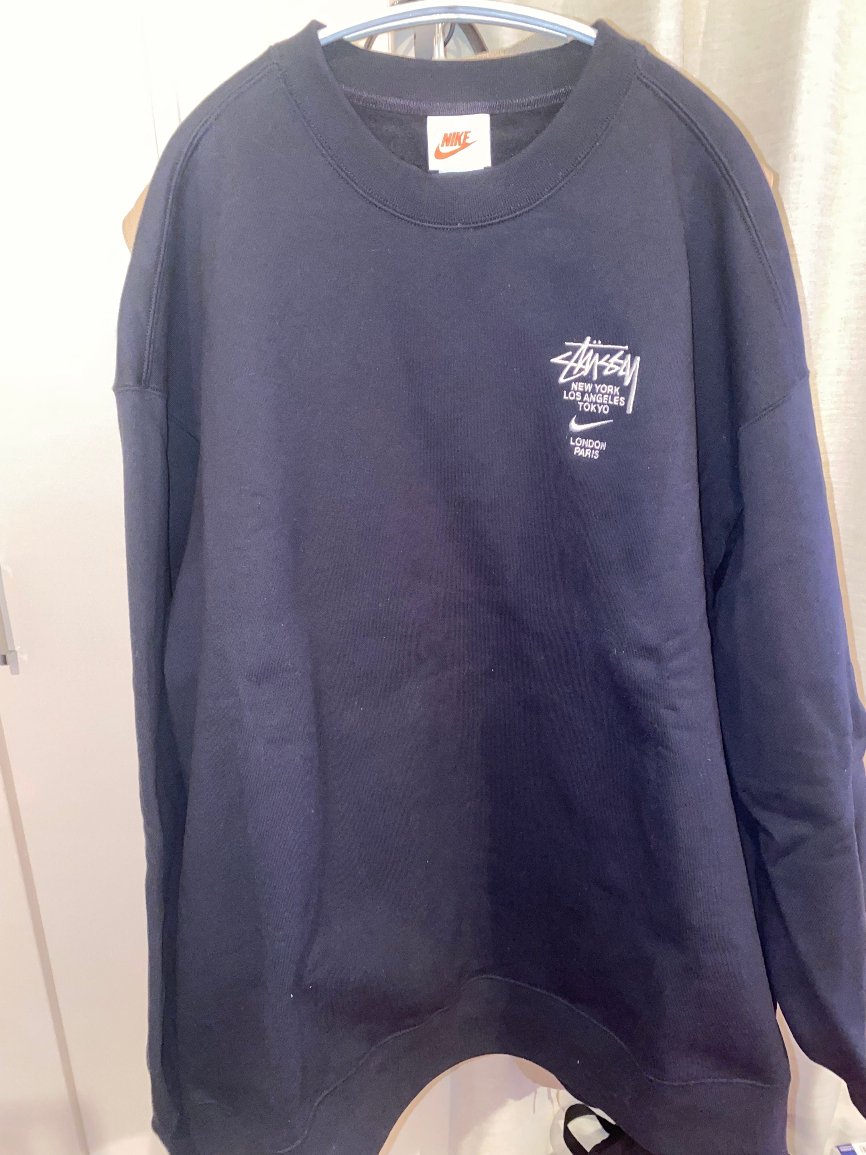 Nike x Stussy International Crewneck Sweatshirt (US Size) "Black" DC4198-010