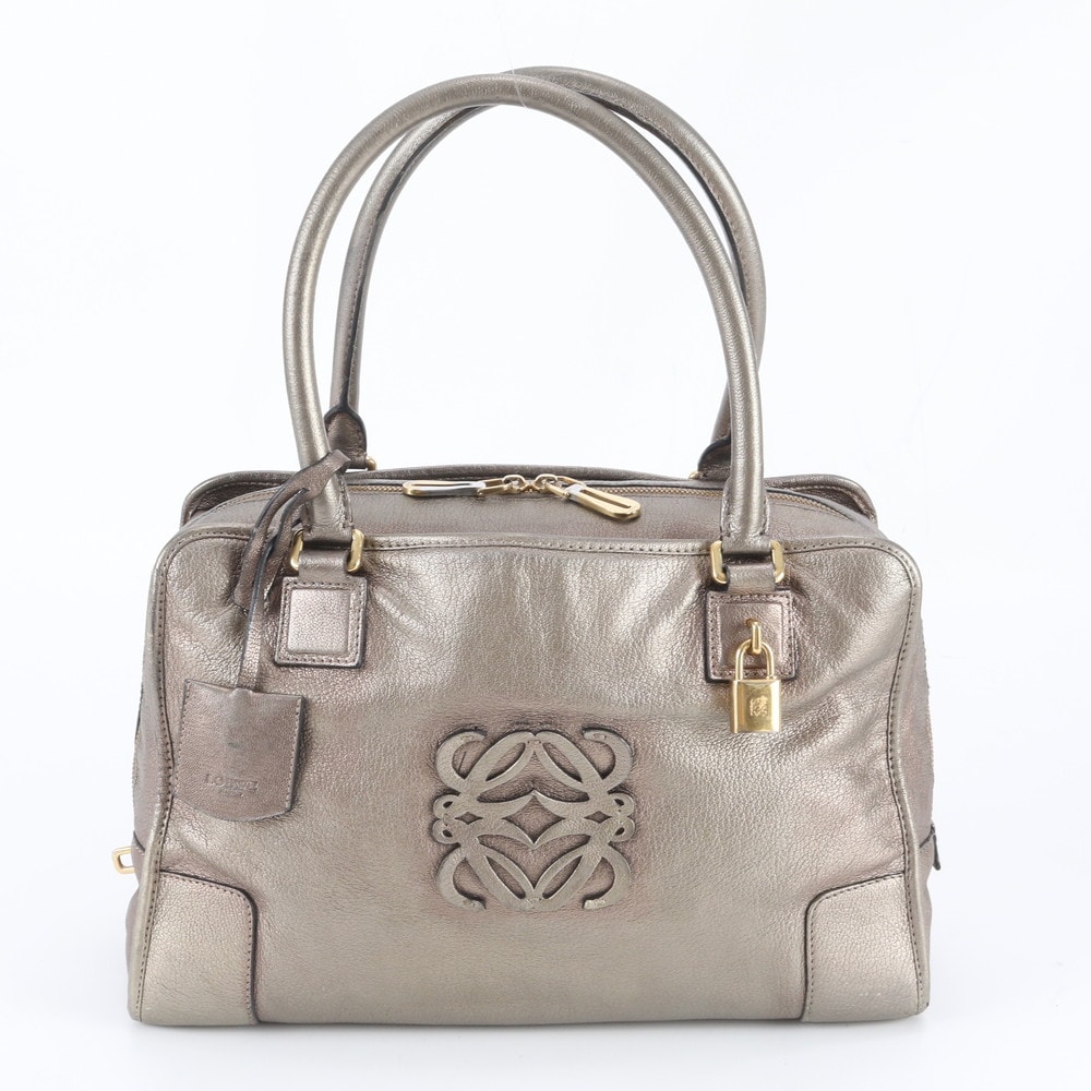 ■美品 ロエベ アナグラム アマソナ 36トート バッグ レザー