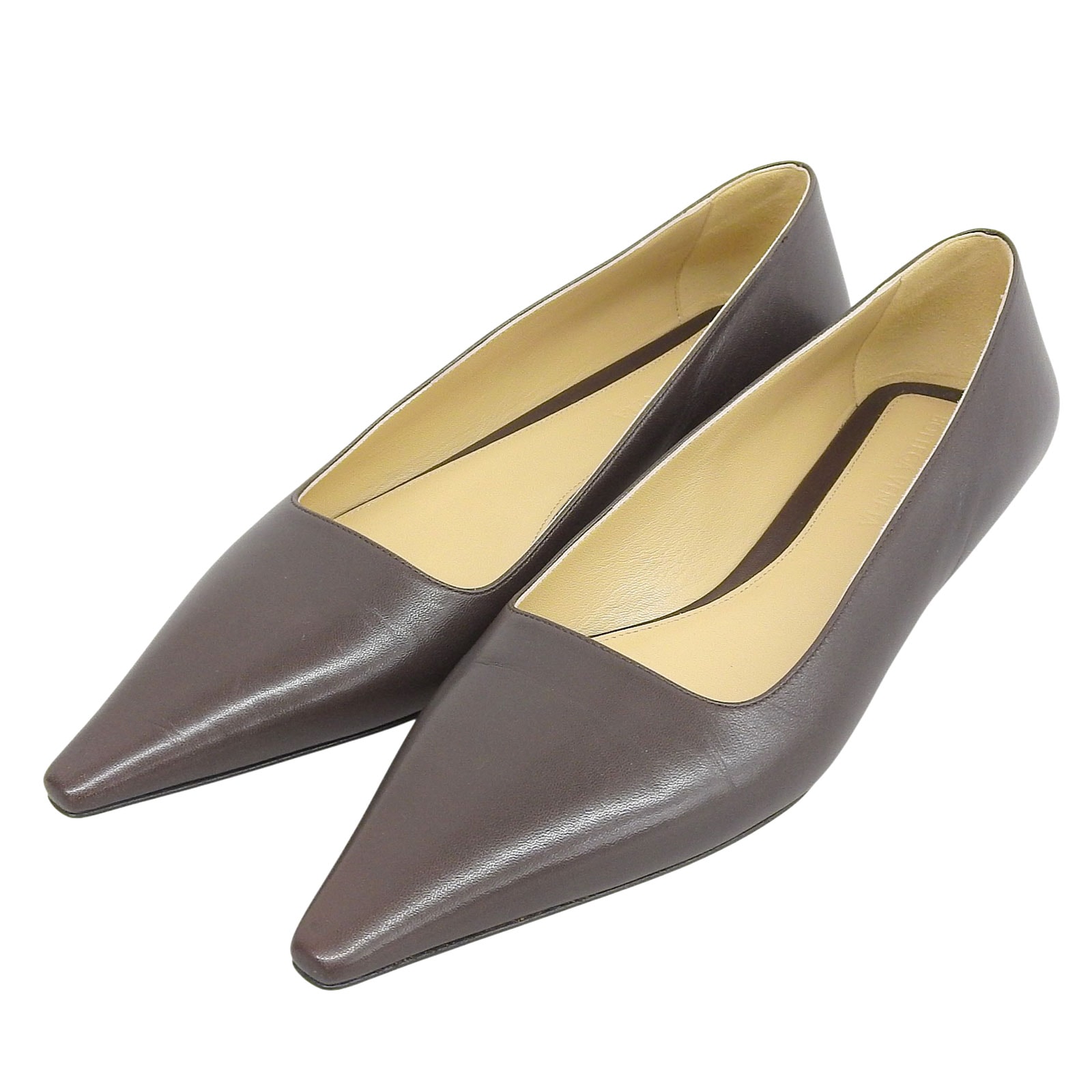 極美品 ボッテガヴェネタ パンプス ダークブラウン レディース 36.5