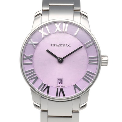 ティファニー アトラス 腕時計 時計 ステンレススチール クオーツ オーバーホール済 磨き直し済 レディース 1年保証 TIFFANY&Co. 中古
