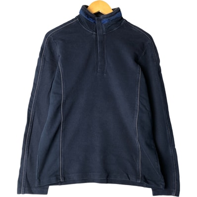 古着 カルバンクライン Calvin klein 鹿の子 ハーフジップスウェットシャツ トレーナー レディースM相当/eaa593852