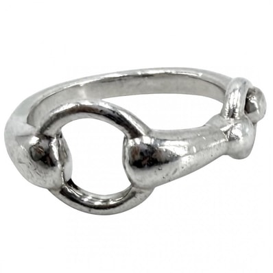 HERMES エルメス 指輪 ホースビット リング アクセサリー ジュエリー 小物 51サイズ シルバー925 約10号 シルバー ユニセックス 約4.2g【中古品】