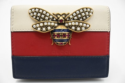 グッチ クイーンマーガレット 二つ折り財布 レザー 476072