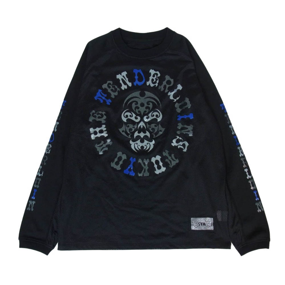 TENDERLOIN テンダーロイン MIX MESH JERSEY BS メッシュ 長袖Tシャツ ブラック系 S【中古】