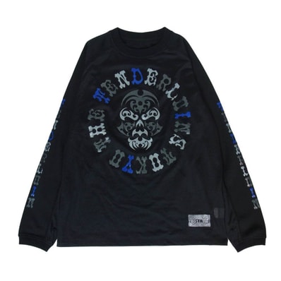 TENDERLOIN テンダーロイン MIX MESH JERSEY BS メッシュ 長袖Tシャツ ブラック系 S【中古】