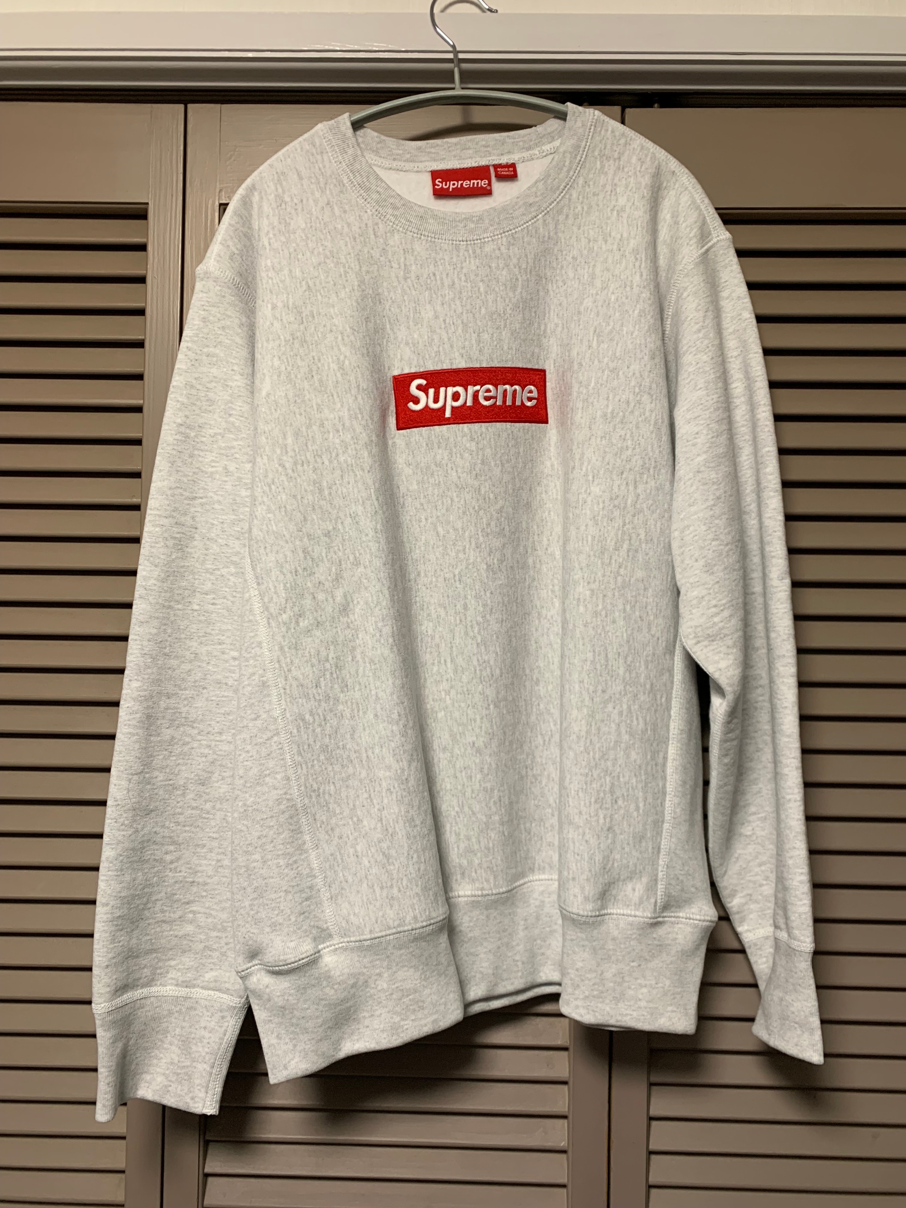 Supreme Box Logo Crewneck Sweatshirt "Ash Grey" (18FW)