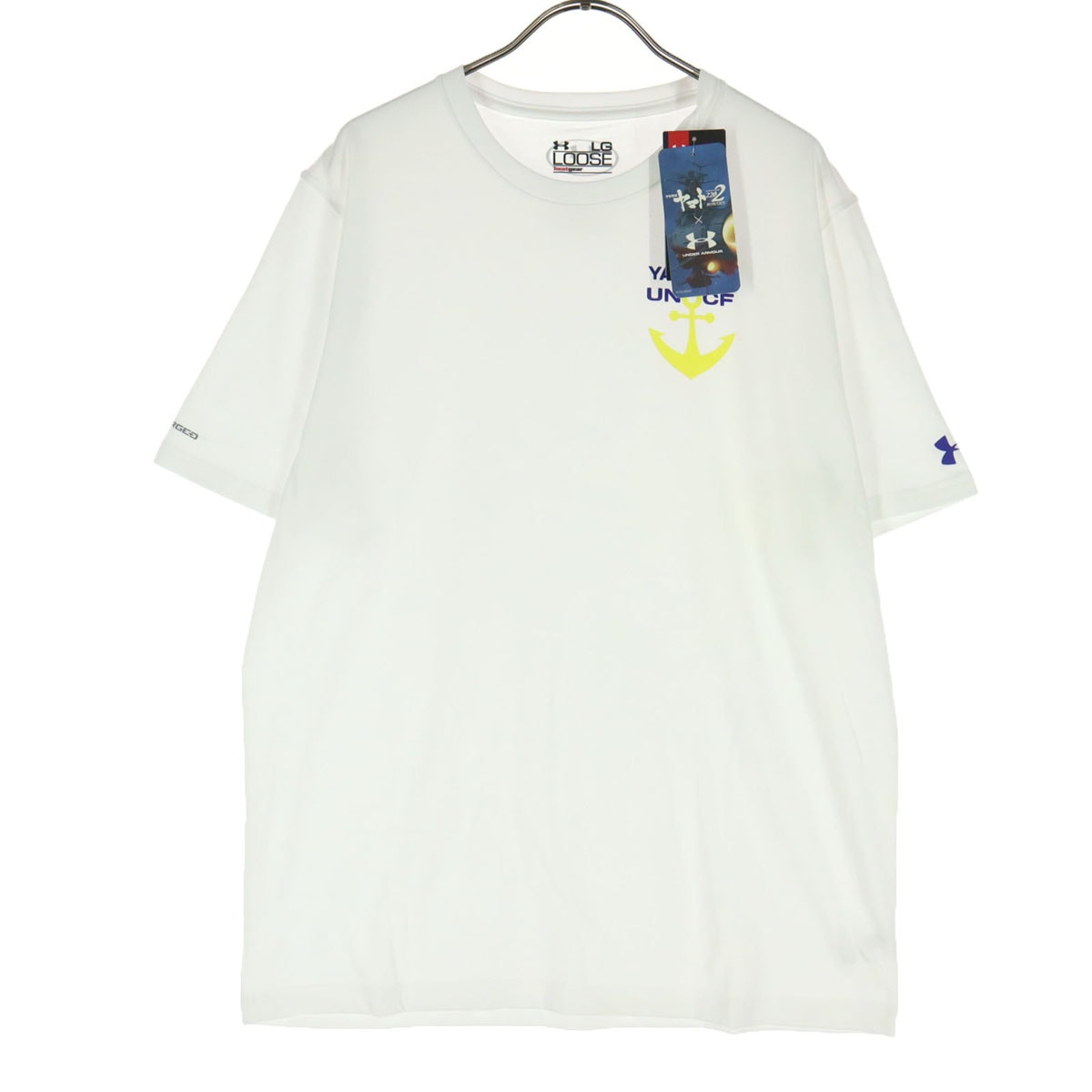 未使用 UNDER ARMOUR アンダーアーマー 半袖 Tシャツ LG アイボリー 宇宙戦艦ヤマト 外袋付き
