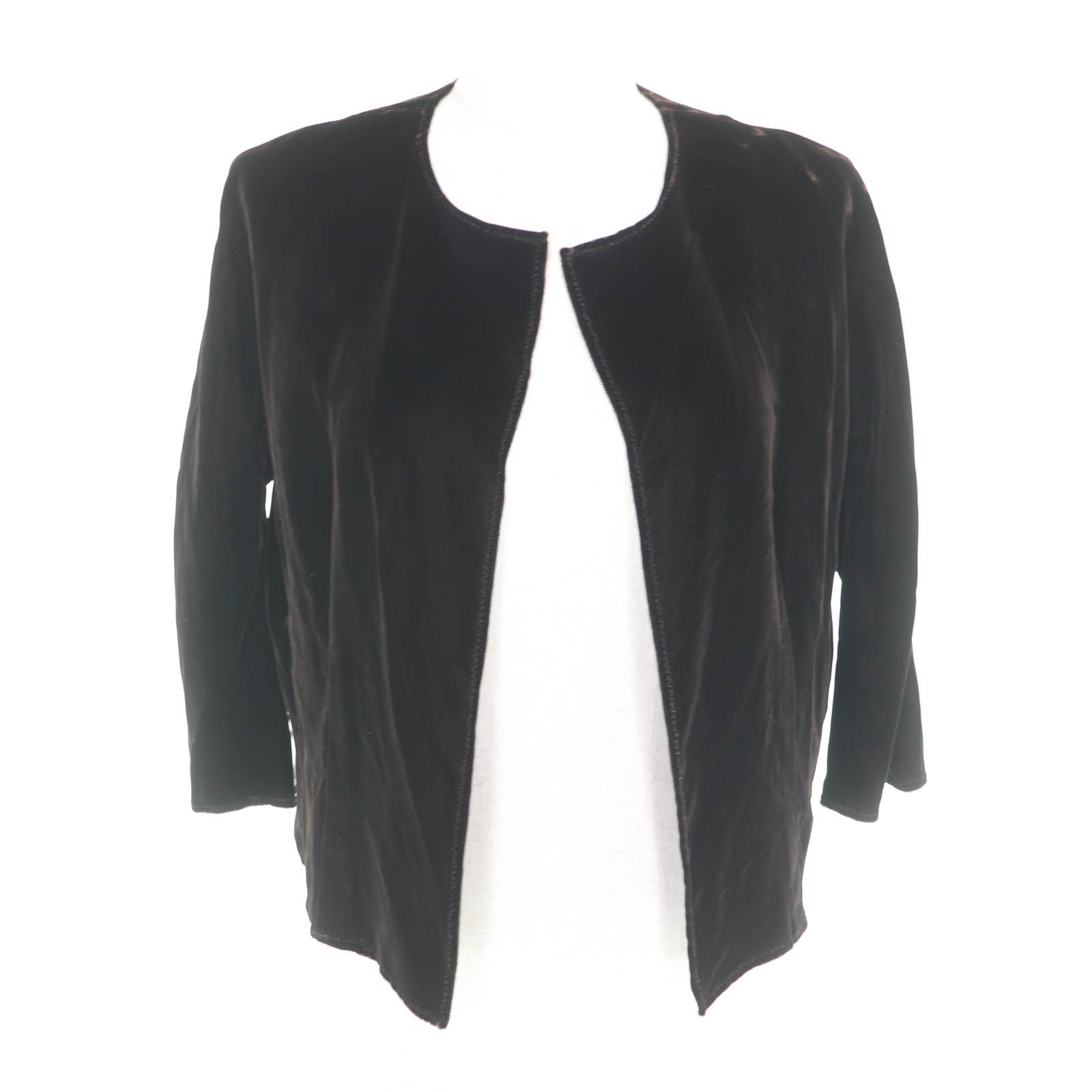 極美品 コムデギャルソン ノーカラージャケット ブラウン レディース S