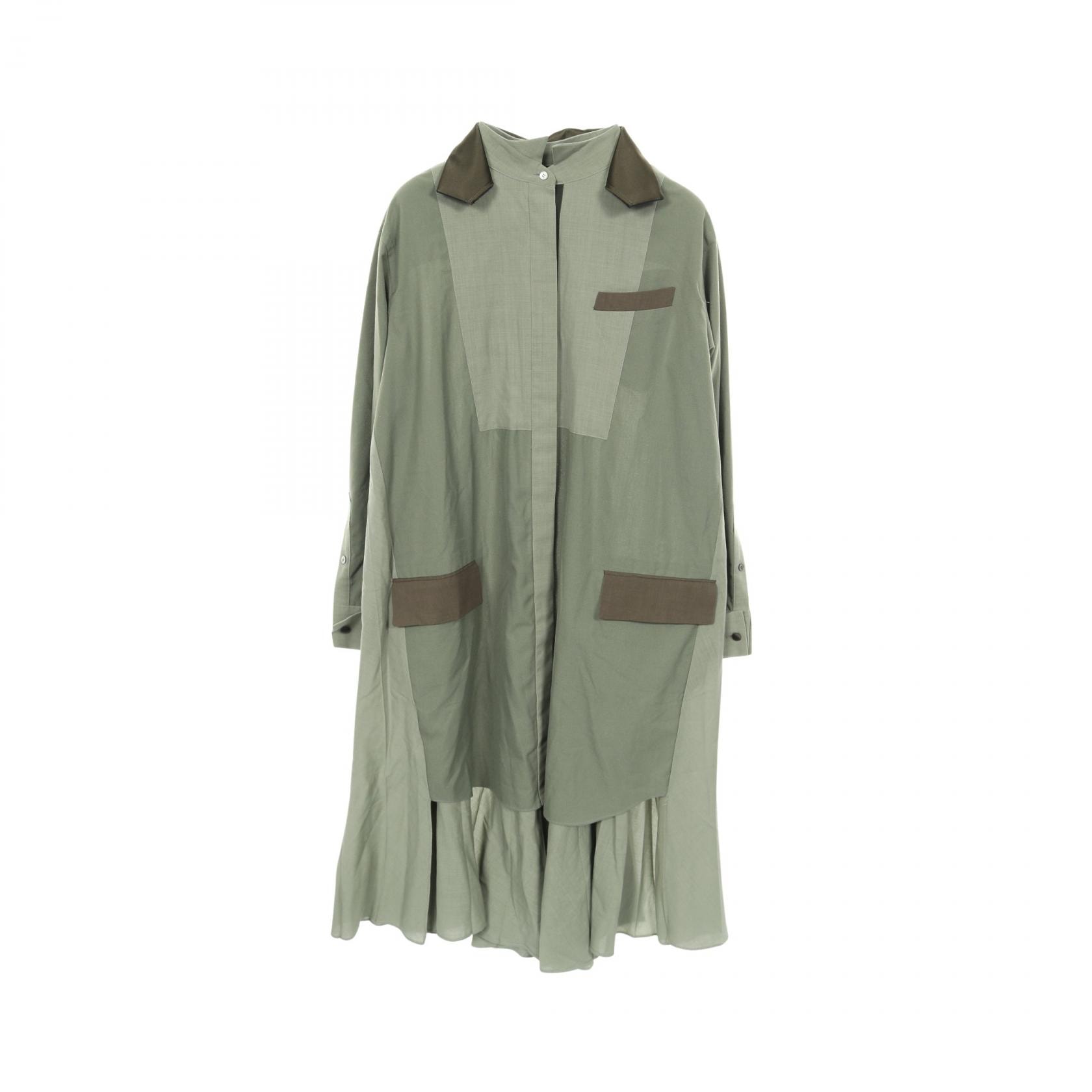 サカイ Sacai ワンピース 衣料品 トップス ウール ポリエステル レディース カーキ系 【中古】