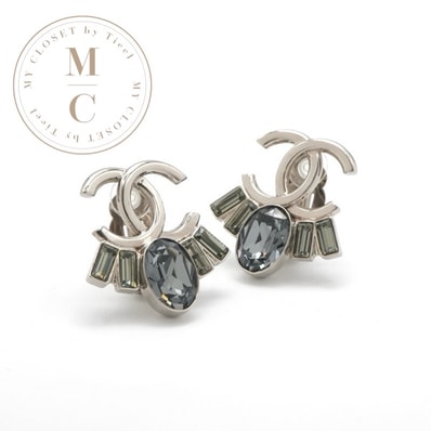 シャネル CHANEL ピアス イヤリング シルバー ココマーク ビジュー