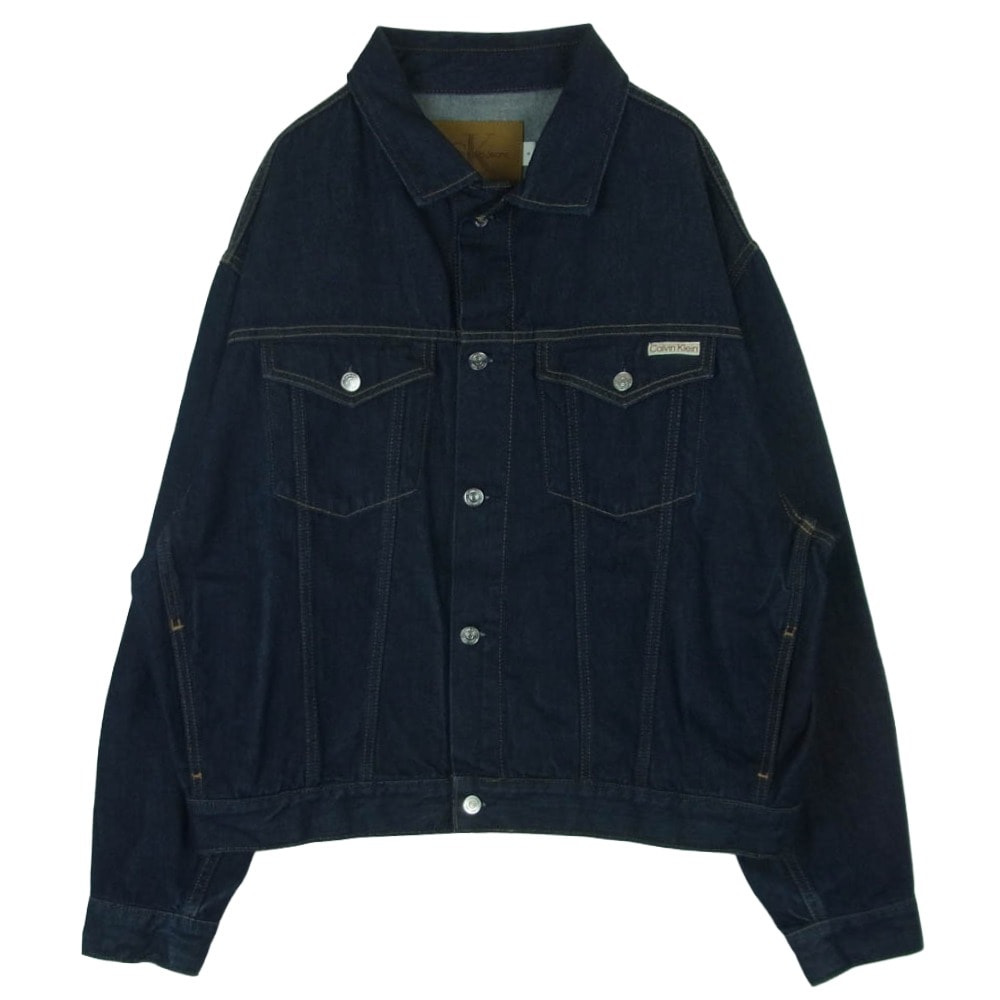 CALVIN KLEIN カルバンクライン J326391 RELAXED DENIM JACKET リラックス デニム ジャケット チュニジア製 インディゴブルー系 M【中古】