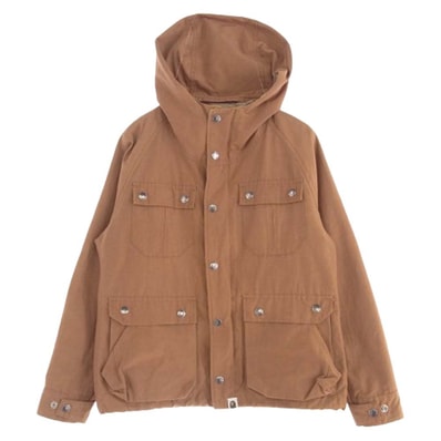A BATHING APE アベイシングエイプ ジャケット ナイロン マウンテン パーカー ブラウン系 XS【中古】