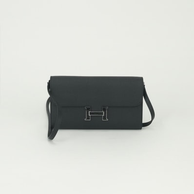 エルメス HERMES コンスタンスロングトゥーゴー コンスタンス ロング トゥーゴー 財布 長財布 ロングウォレット アリゲーター クロコダイル ノワール Noir ブラック Black 黒 シルバー金具