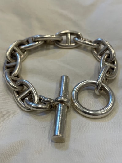 Hermes Chaine D'ancre TGM Bracelet "Silver"