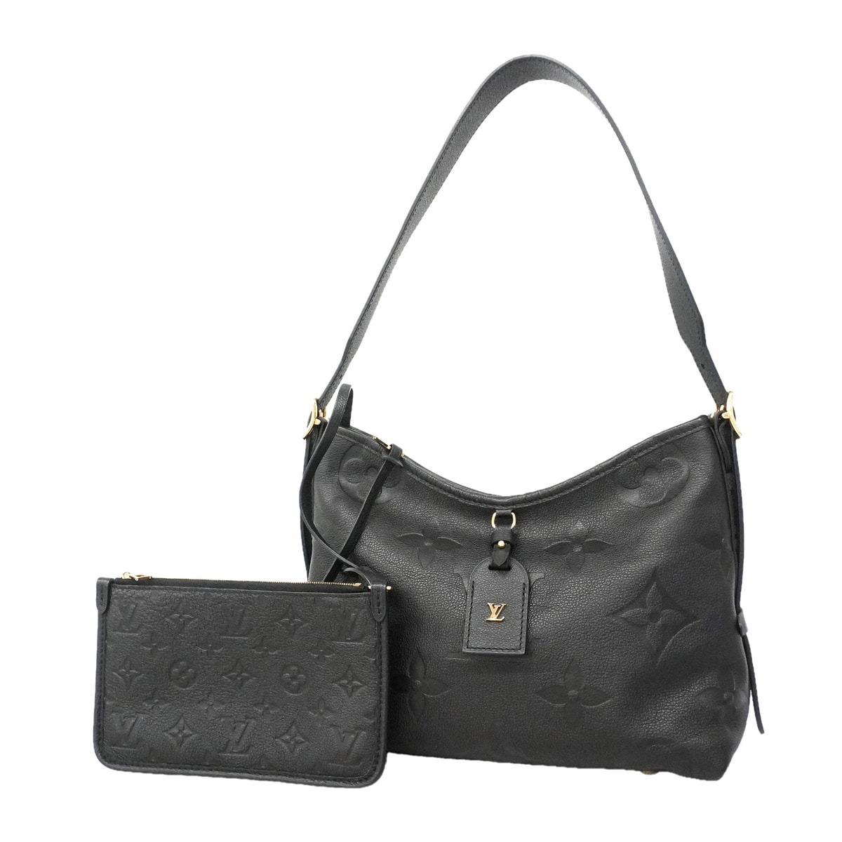 ★SALE【6ka0297】ルイヴィトン ショルダーバッグ モノグラム・アンプラント キャリーオール ジップNM PM M46288 ノワール【中古】レディース