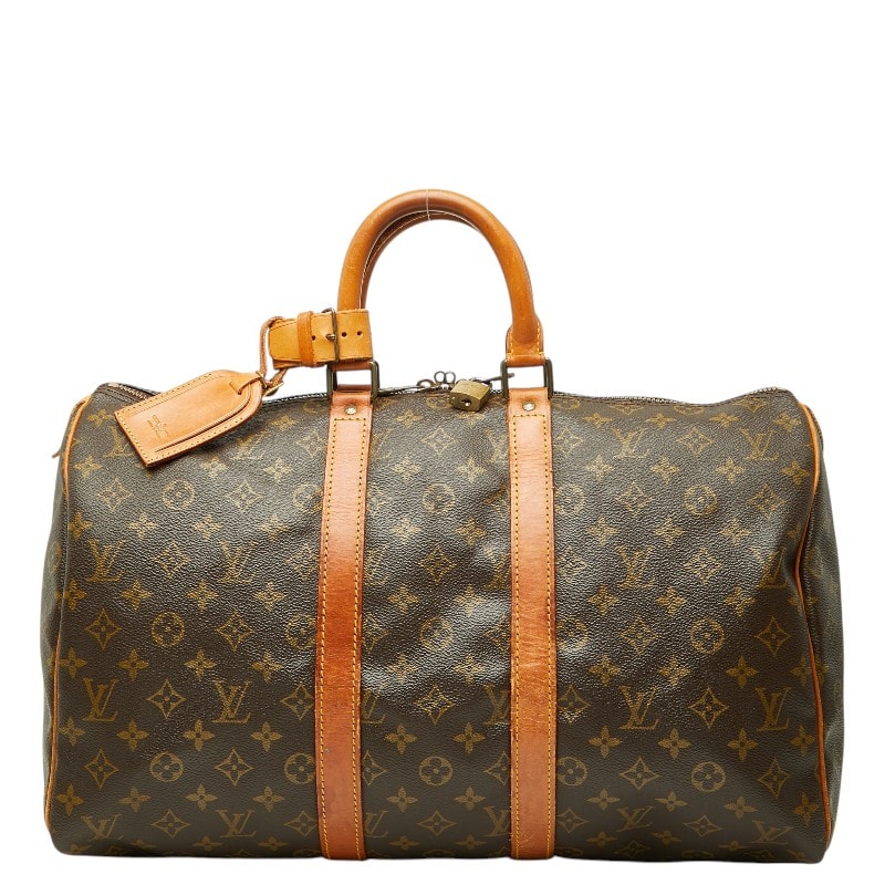 ルイ ヴィトン モノグラム キーポル45 ボストンバッグ ハンドバッグ M41428 ブラウン PVC レザー レディース LOUIS VUITTON 【中古】