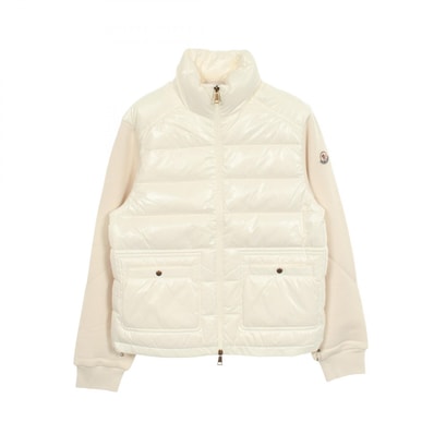 モンクレール MONCLER ジップアップ カーディガン ダウンジャケット 衣料品 アウター コットン レディース ホワイト系 L20938G00017034S 【新品】