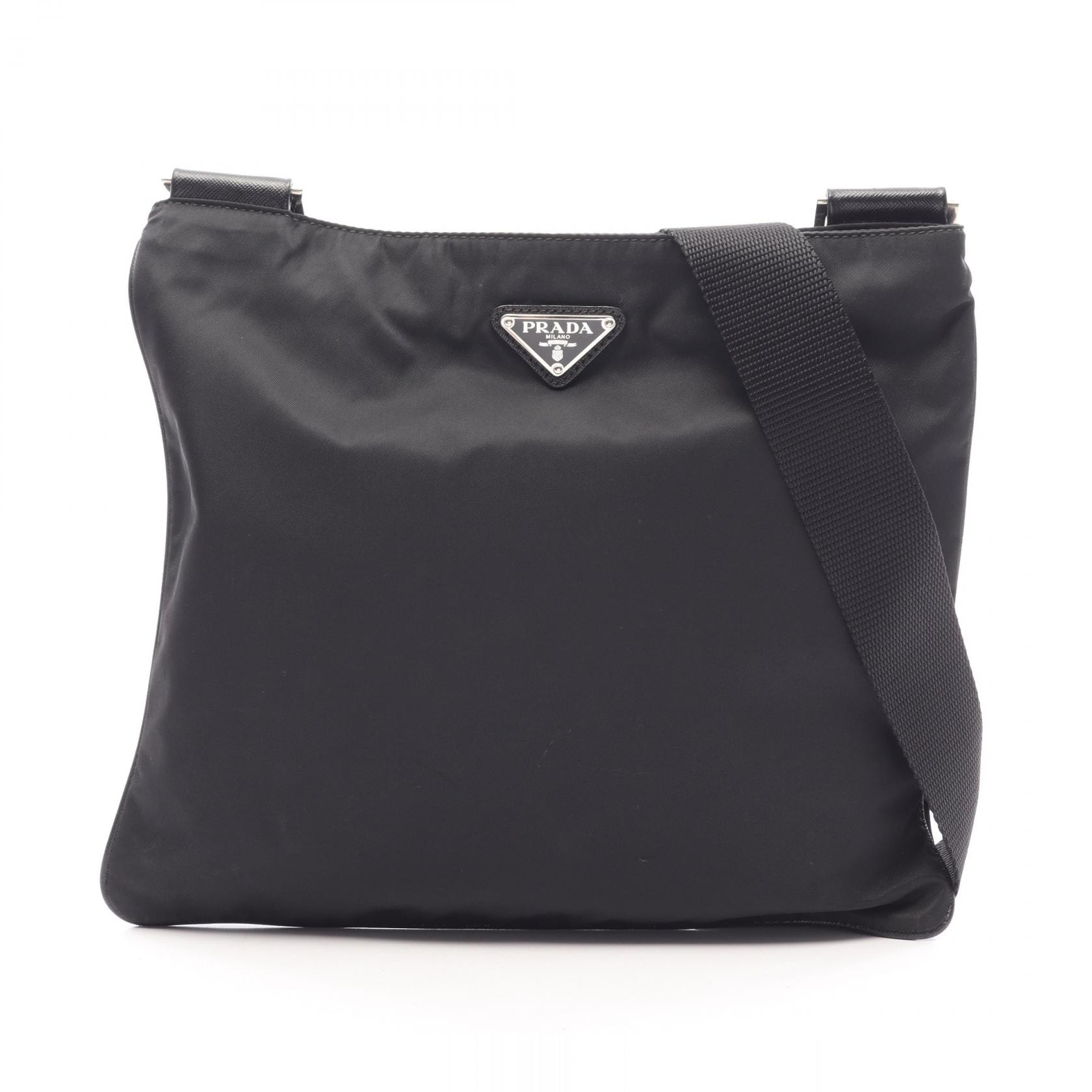 プラダ PRADA ショルダーバッグ バッグ ナイロン レザー レディース ブラック系 VA0053 【中古】