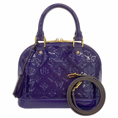 ★SALE【6dc2326-k】ルイヴィトン ハンドバッグ ヴェルニ アルマBB M90975 ブルーベリー 2wayバッグ【中古】レディース