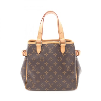 ルイ・ヴィトン LOUIS VUITTON バティニョール ハンドバッグ バッグ PVCコーティングキャンバス レザー モノグラム レディース ブラウン系 M51156 【中古】