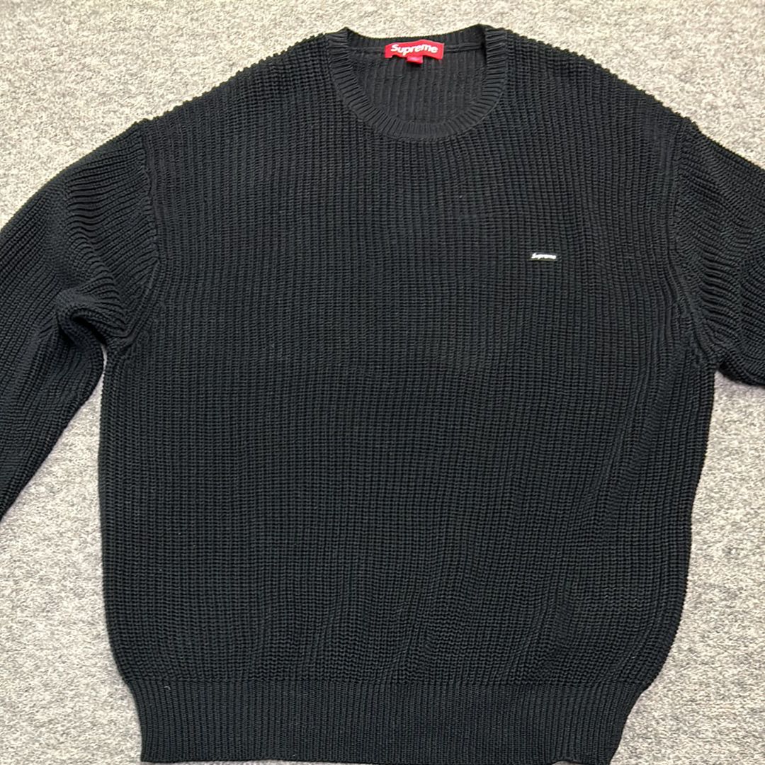 Supreme Small Box Ribbed Sweater "Black"