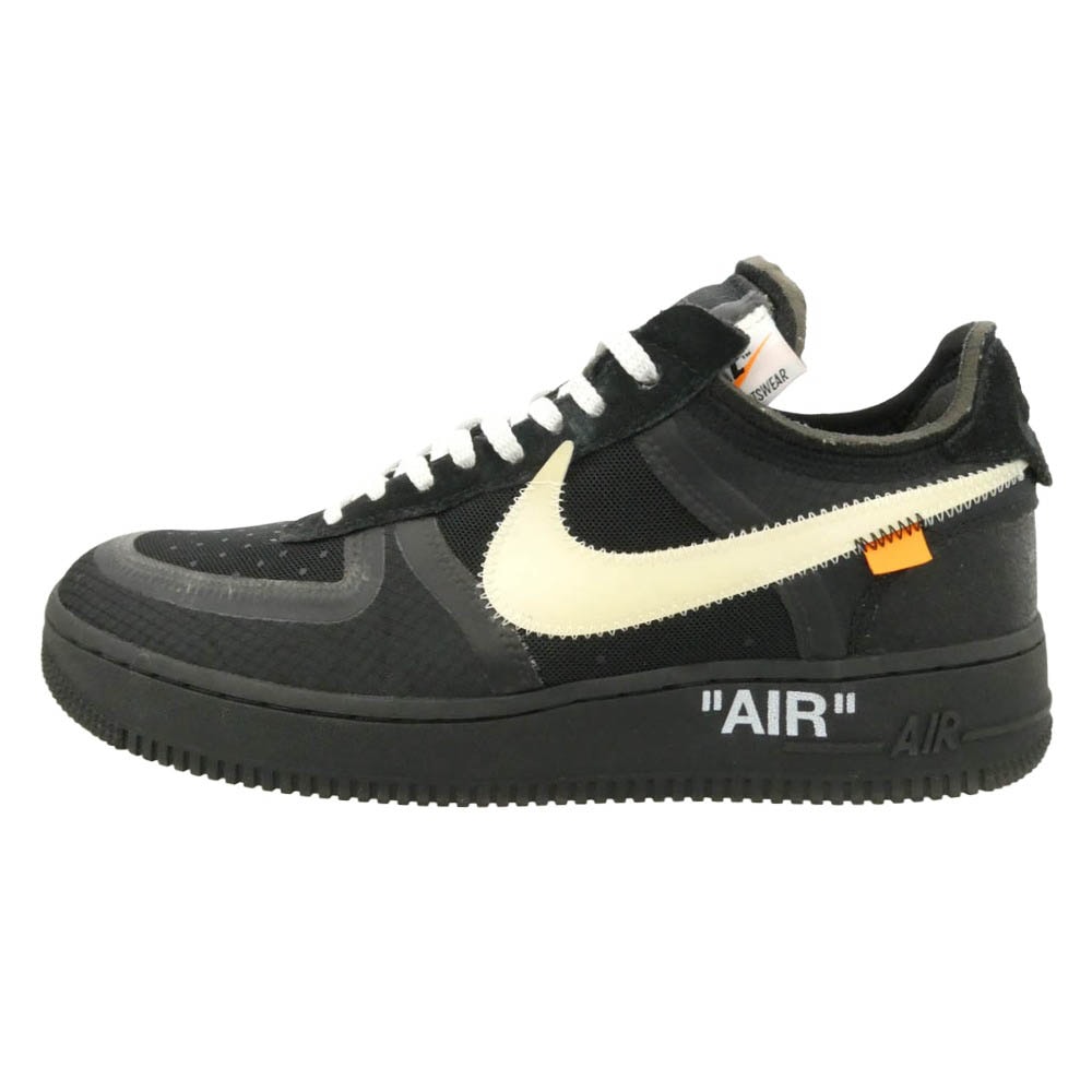 NIKE ナイキ OFF-WHITE オフホワイト AO4606-001 × Off-White オフホワイト 【フェイクバスターズ鑑定済】Air Force 1 Low Black AF1 THE10 エアフォース ロー ブラック スニーカー 【中古】