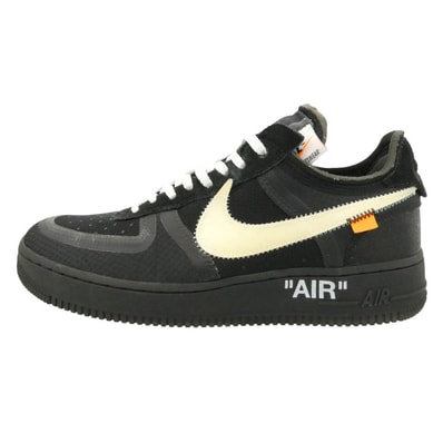 NIKE ナイキ OFF-WHITE オフホワイト AO4606-001 × Off-White オフホワイト 【フェイクバスターズ鑑定済】Air Force 1 Low Black AF1 THE10 エアフォース ロー ブラック スニーカー 【中古】