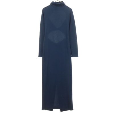 ZARA ザラ 長袖 ロングワンピース S ネイビー バックジップ