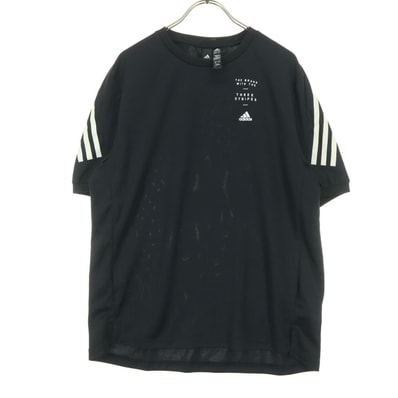 adidas アディダス ワンポイントロゴ 半袖 クルーネック Tシャツ OT ブラック
