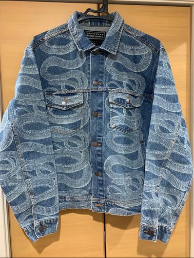 Supreme x HYSTERIC GLAMOUR Snake Denim Trucker Jacket "Blue"