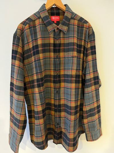 Supreme Plaid Flannel Shirt "Black" (22FW)