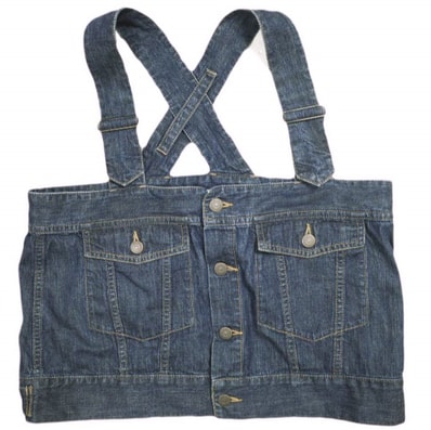 BEAMS BOY ビームスボーイ KUROKI DENIM デニムベスト 13-06-0138-791 Free インディゴ ジレ サスペンダー エプロン トップス g23537