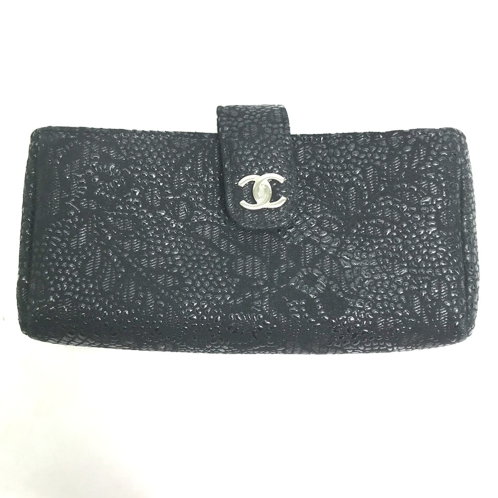 シャネル CHANEL ココマーク CC コインケース ポーチ レザー ブラック
