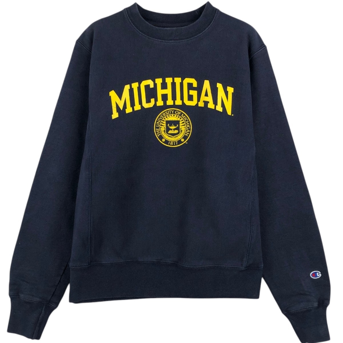 古着 00年代 チャンピオン Champion REVERSE WEAVE リバースウィーブ University of Michigan カレッジスウェットシャツ トレーナー メンズS相当/eaa680188