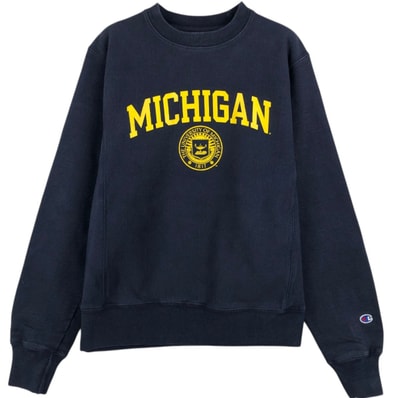 古着 00年代 チャンピオン Champion REVERSE WEAVE リバースウィーブ University of Michigan カレッジスウェットシャツ トレーナー メンズS相当/eaa680188