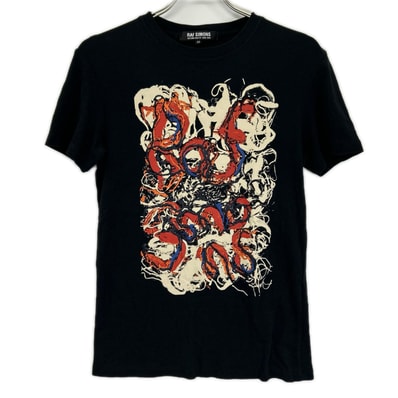 ラフシモンズ 08AW ブラック FireBoiledTee 46
