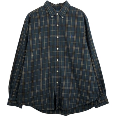 古着 ラルフローレン Ralph Lauren CLASSIC FIT クラシックフィット チェック柄 長袖 ボタンダウンチェックシャツ メンズXL相当/eaa662065