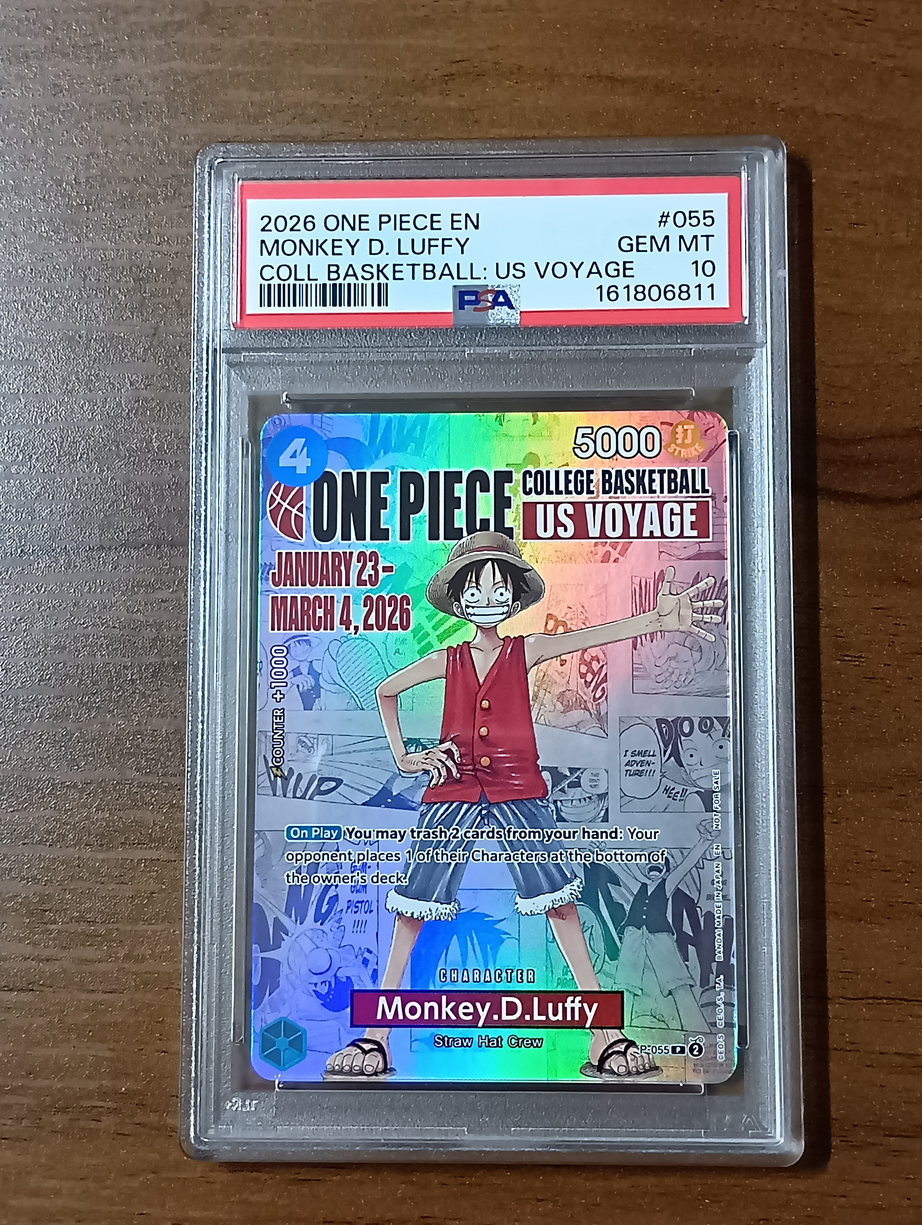 PSA10】モンキー・D・ルフィ：P (開封済) [P-055]【英語版