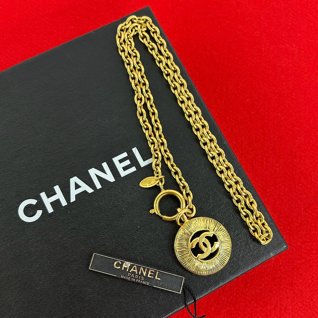 CHANEL シャネル ココマーク モチーフ GP ネックレス ゴールド
 2665a